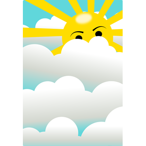 clouds with hidden sun clipart, cliparts of clouds with hidden sun