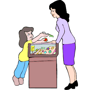 Buying Gift for Mom clipart, cliparts of Buying Gift for Mom free 