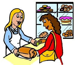 Clip Art of Someone Buying Clothes Clipart 