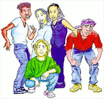 Clip Art Teenagers Working Clipart