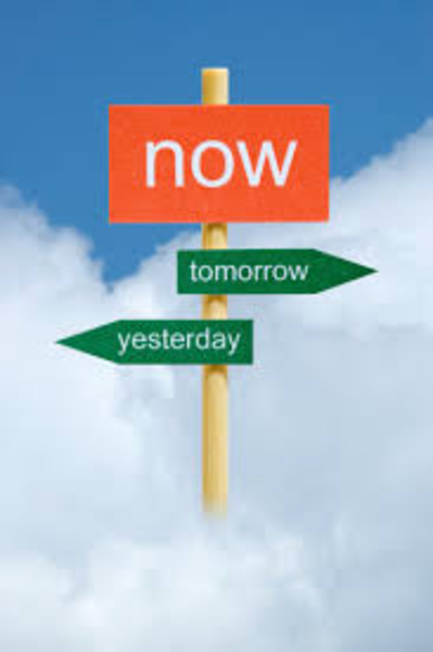 Now Tomorrow Yesterday Sign
