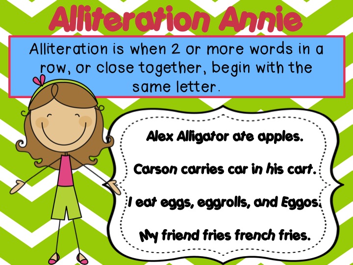 Alliteration Anchor Chart