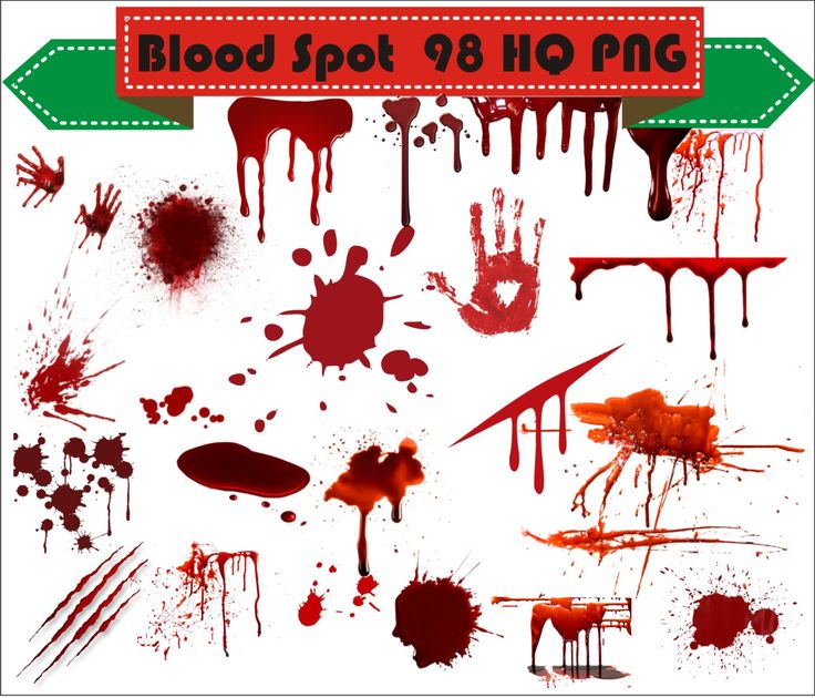 Blood Spots Open Wound Clipart PNG Set Digital Files Transparent