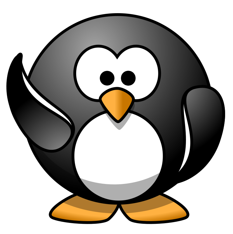 Penguin Waving Clipart