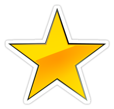 Gold Star Sticker Clipart