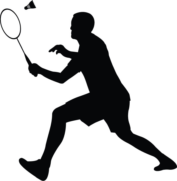 Badminton player clip art