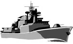 Battleship Silhouette Clipart 
