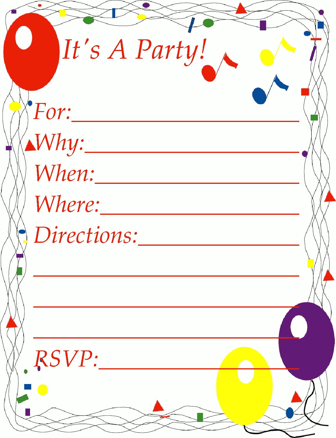 free clip art birthday party invite - photo #2