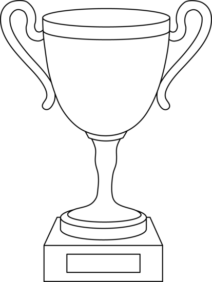 General artwork trophy trophies crests cup clipart lineart image 