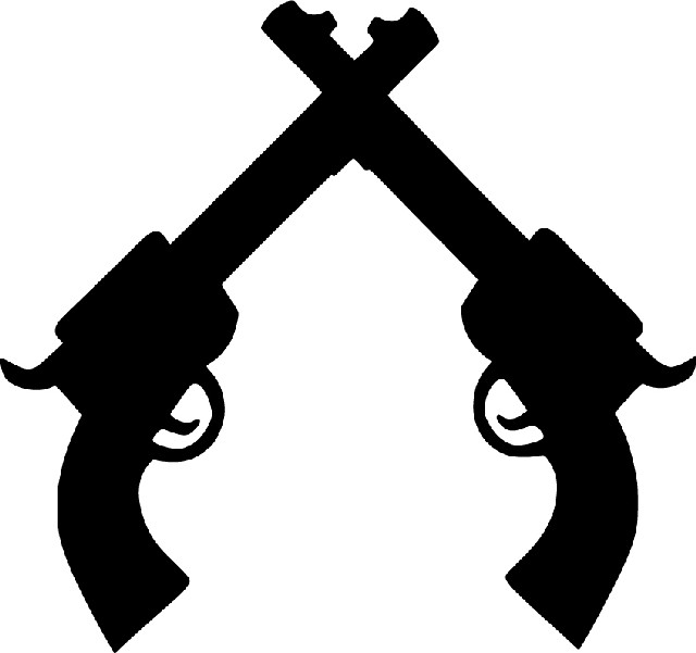 Crossed pistols Guns &, Ammo 