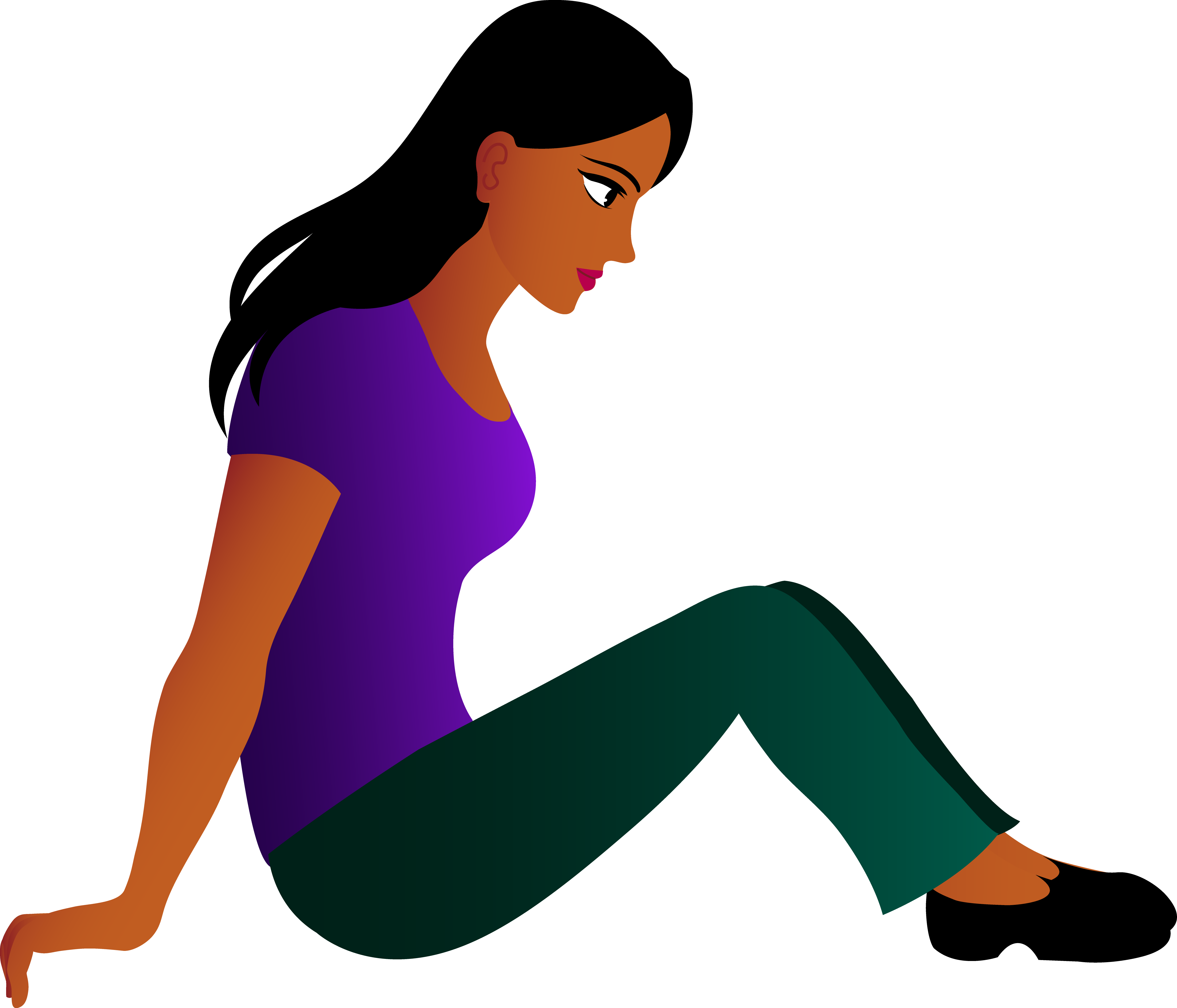 Person Sitting Down Clipart
