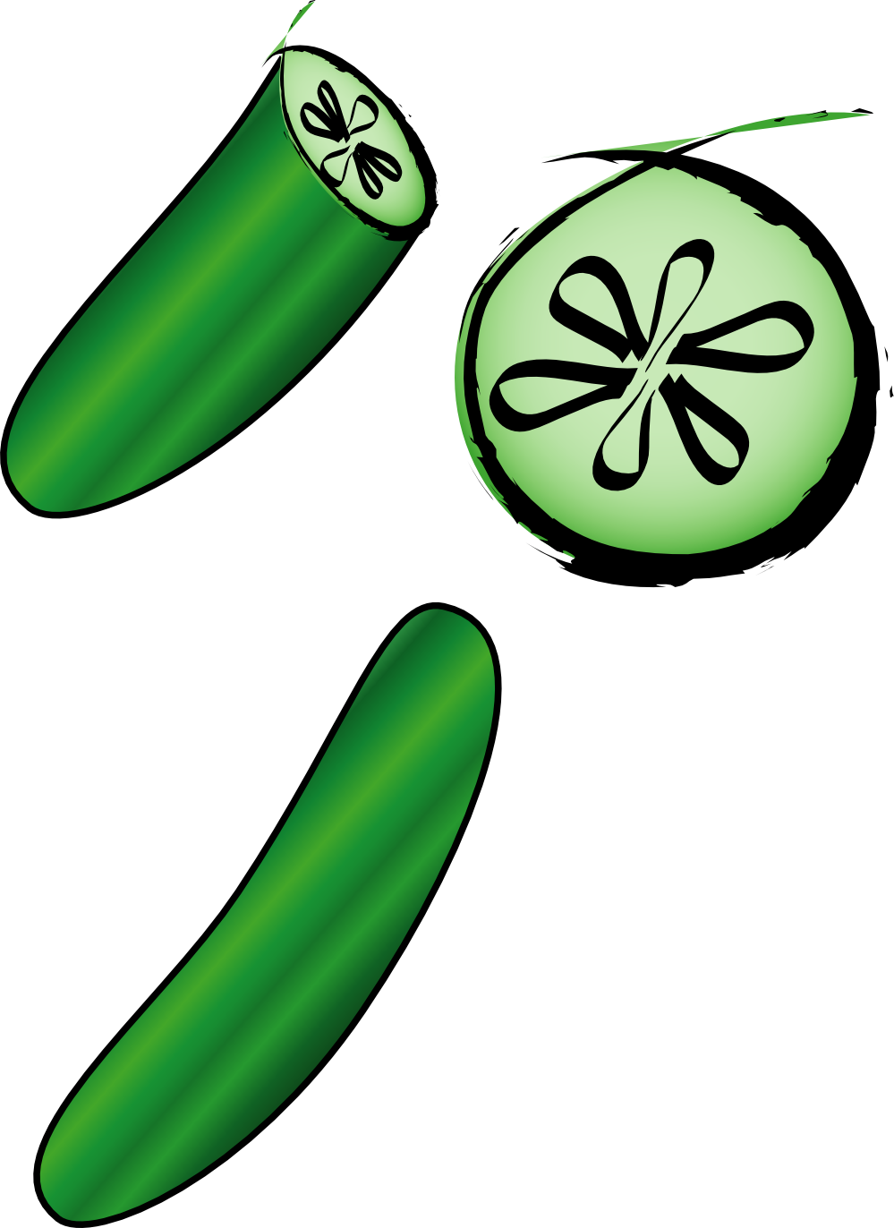Cucumber Clipart Black And White