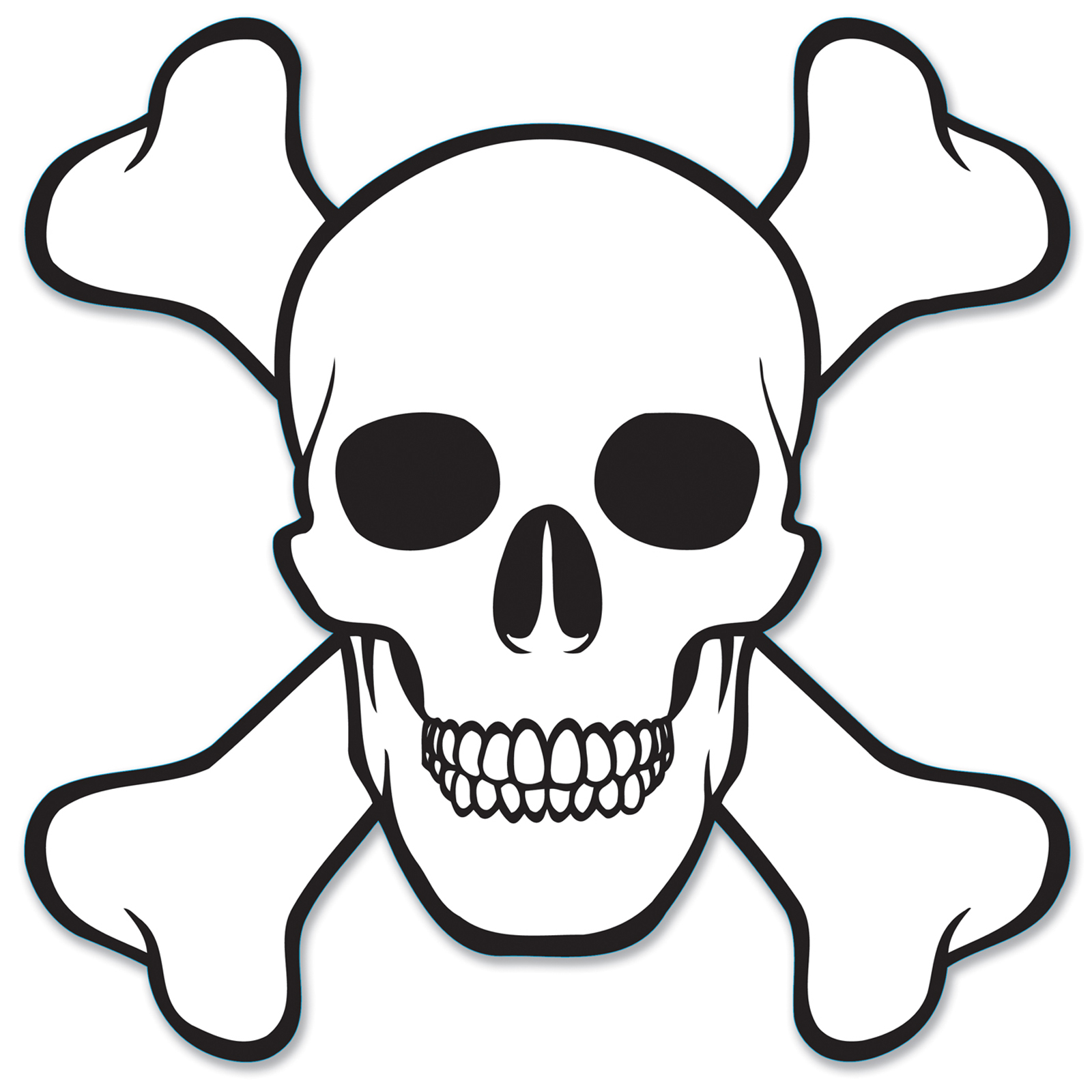 SIMPLE SKULL AND CROSSBONES CLIPART