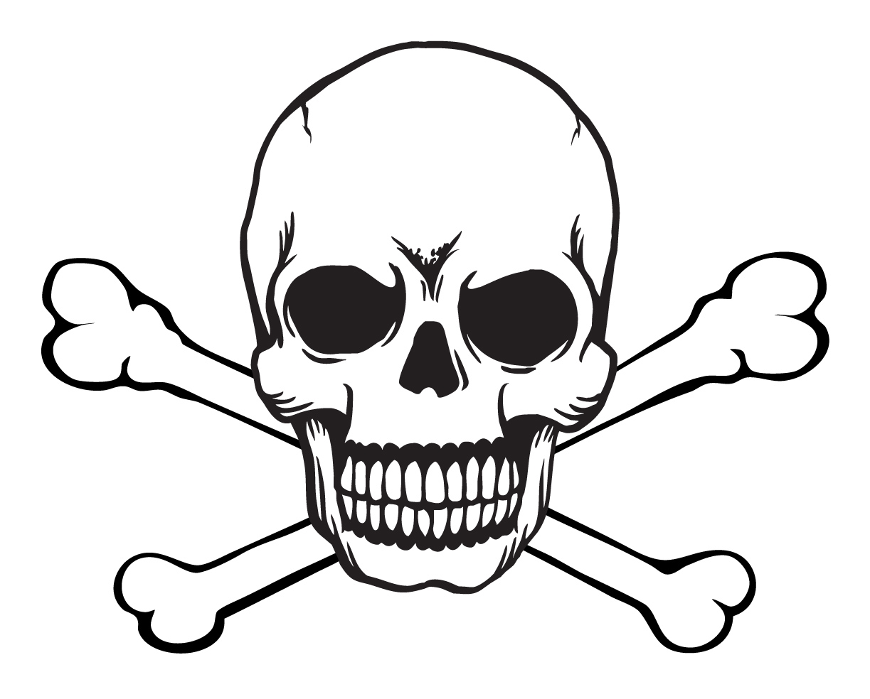 skull and crossbones pirate - Clip Art Library.