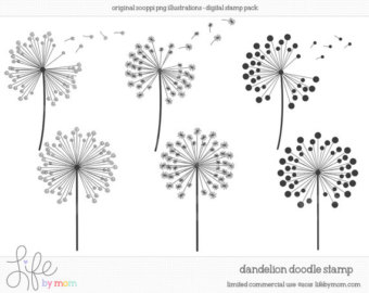 dandelions clipart  Etsy