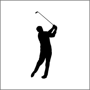 Golfer free to use clipart image 
