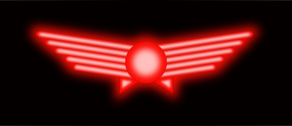Glowing Aviation Symbol Clip Art 