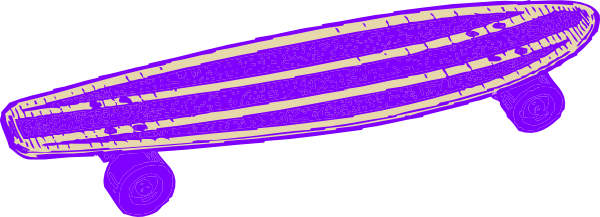Purple Skateboard Clip Art