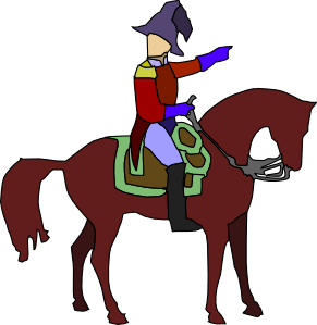 Historic Soldier On A Horse Clip Art