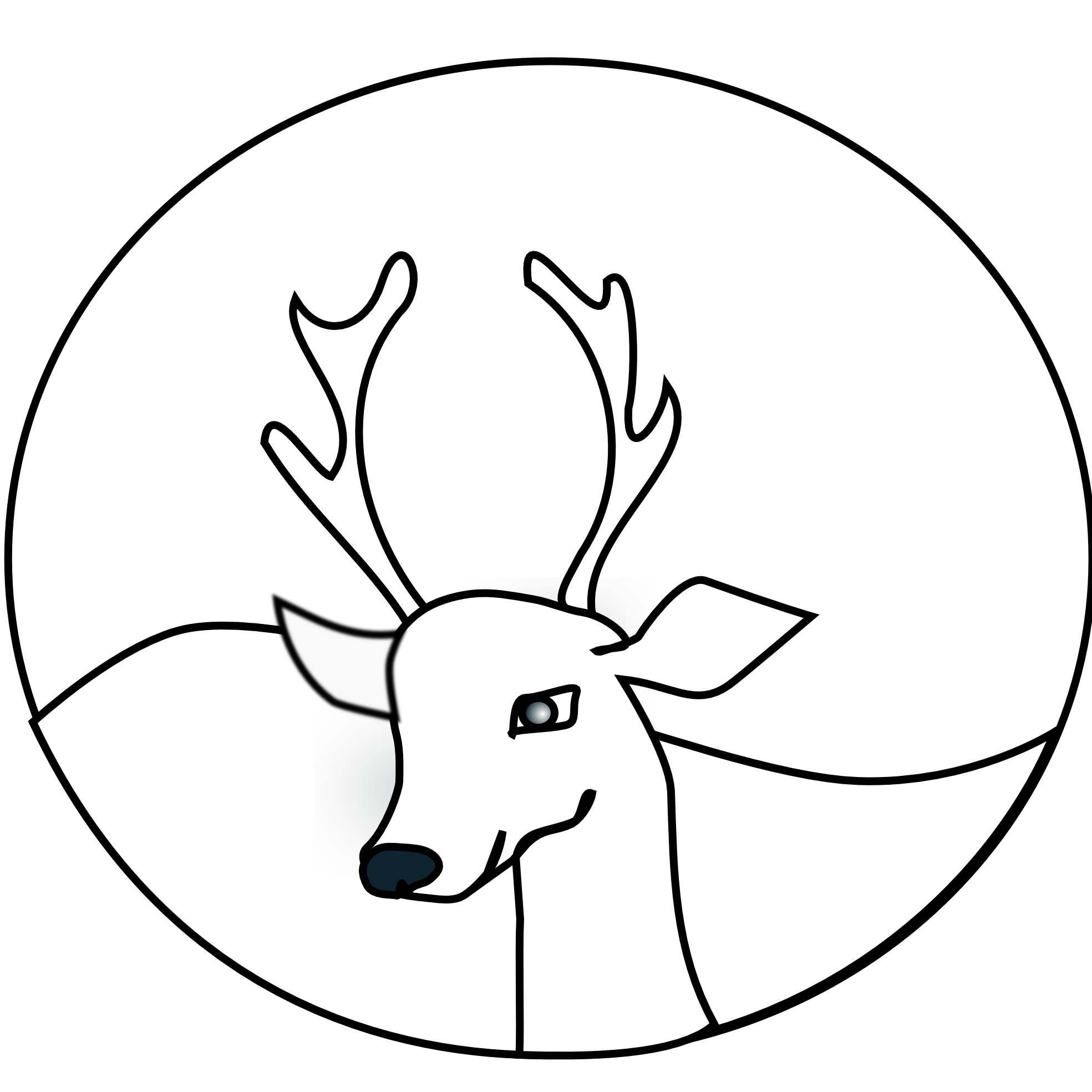 christmas reindeer clipart black and white - Clip Art Library.