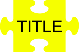 Puzzle Piece Title Clip Art