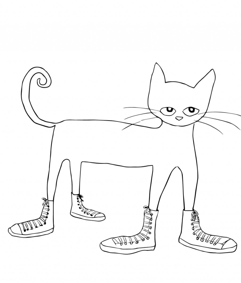 10 Funny ",Pete The Cat", Coloring Page 