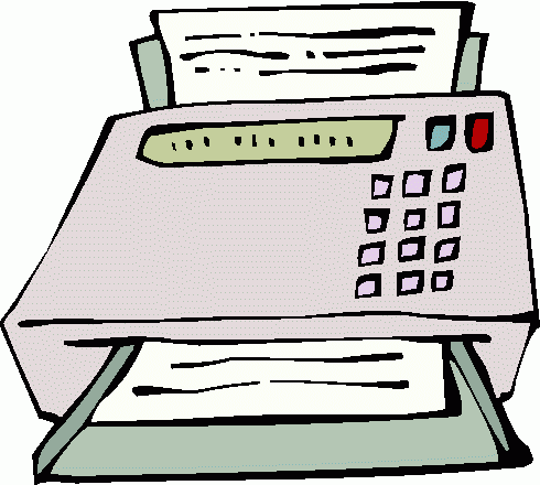 Color Fax Machine Clipart 