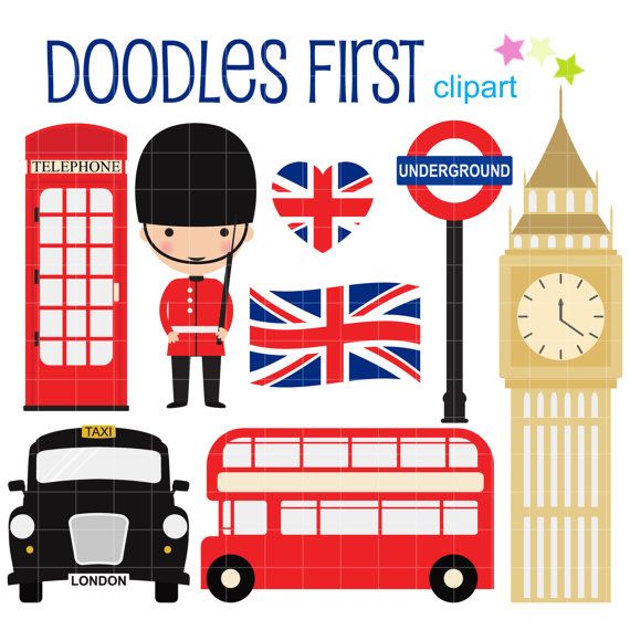 British Invasion clip art, perfect for use in cards or invitations