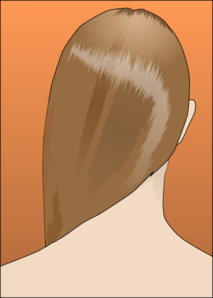 Woman With Shiny Long Hair Clip Art 