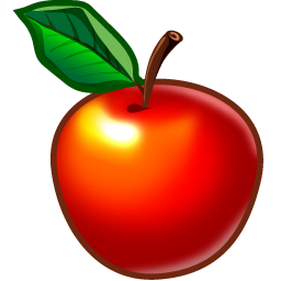 Shiny Red Apple Icon, PNG ClipArt Image 