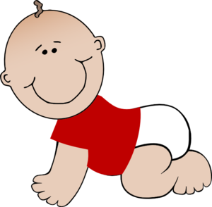 Baby Boy Bay With Red Shirt Clip Art