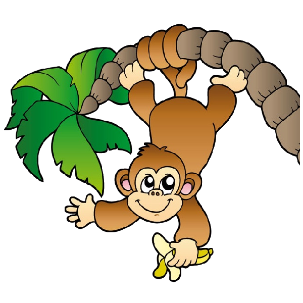 Monkey clip art two playful monkeys image
