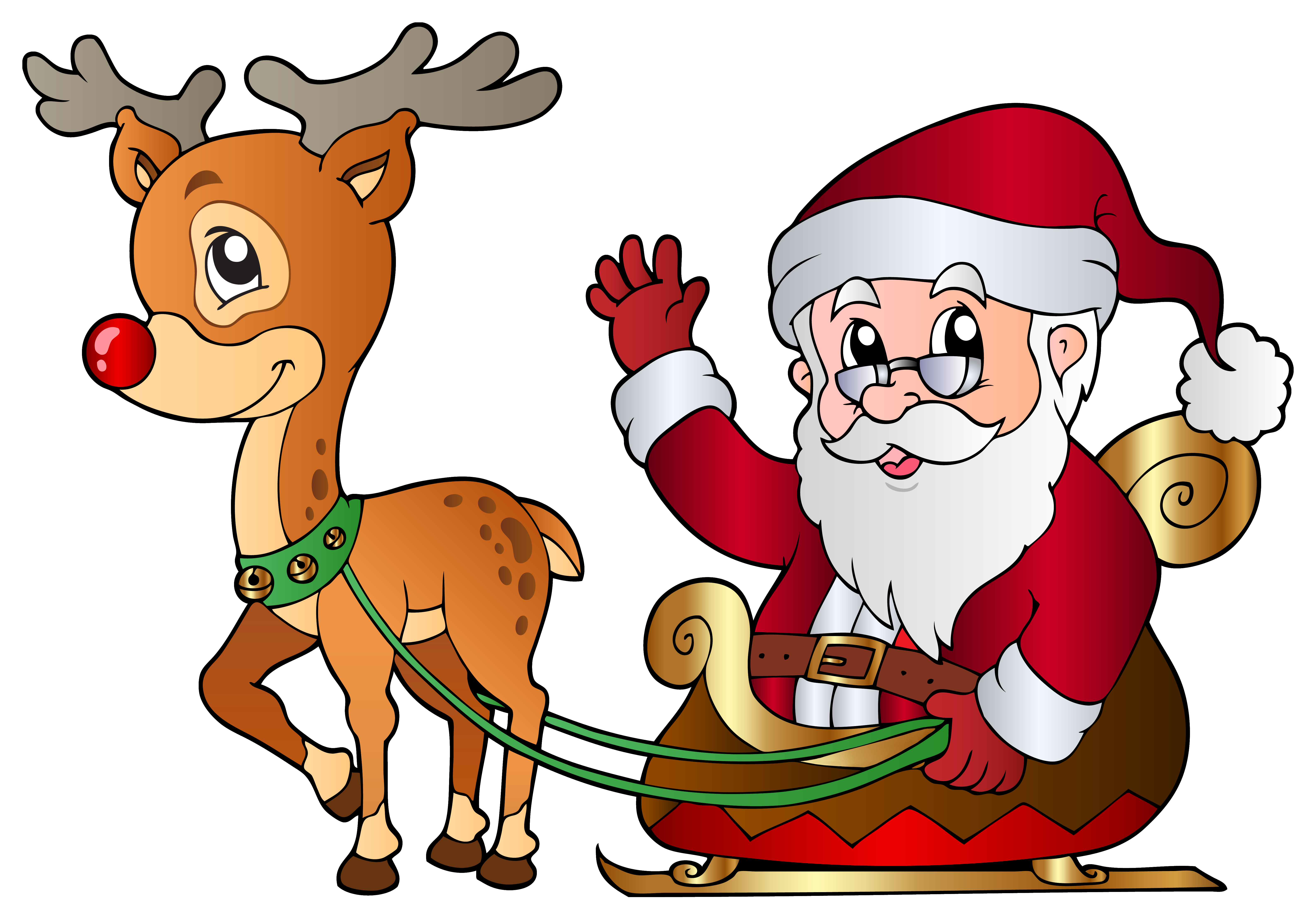 free cartoon rudolph clipart - photo #50