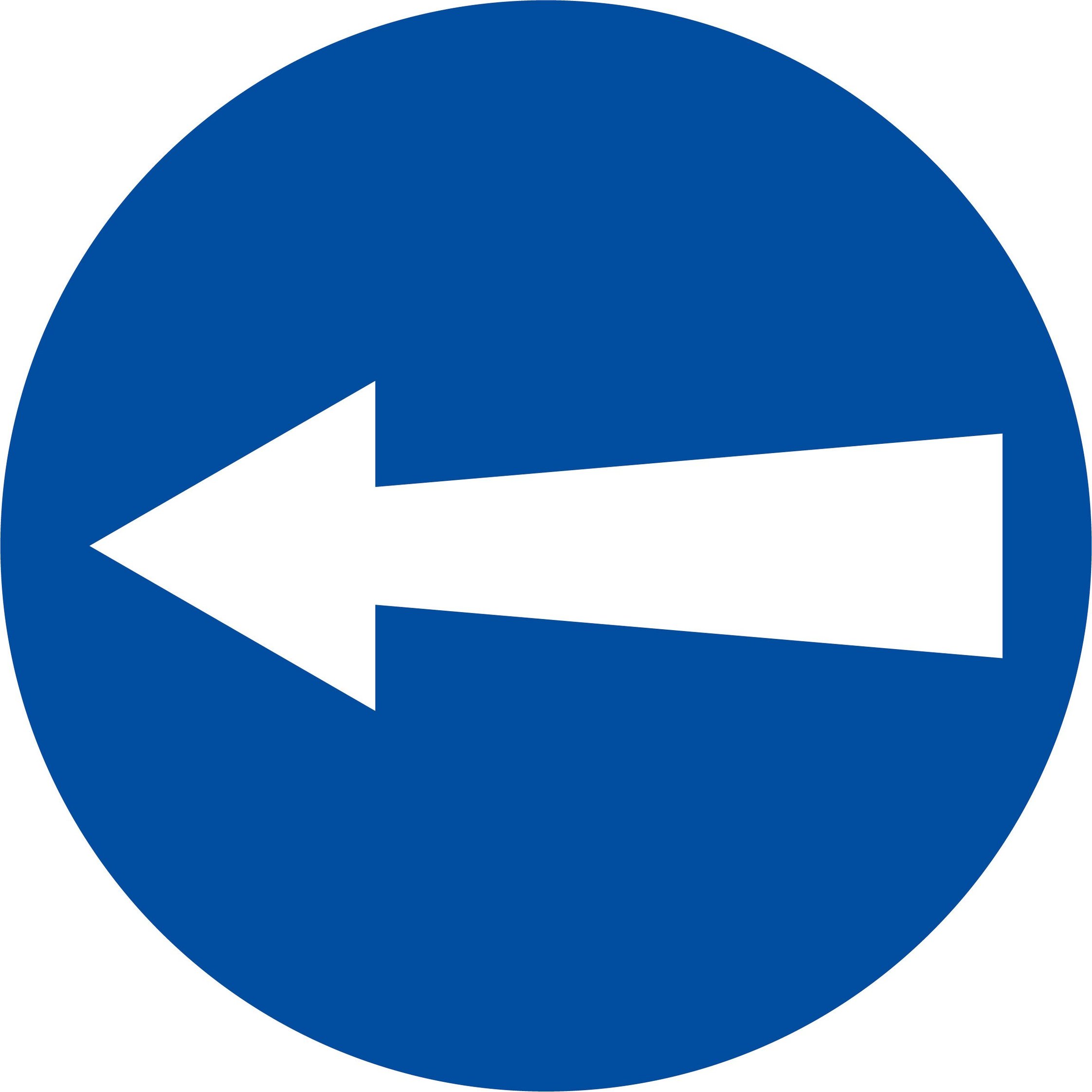 Знак объезд препятствия справа