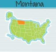 Fifty US States: Montana Clipart 