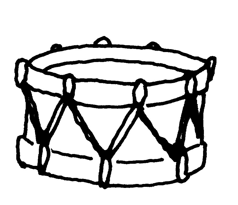 Drum Clipart Black And White