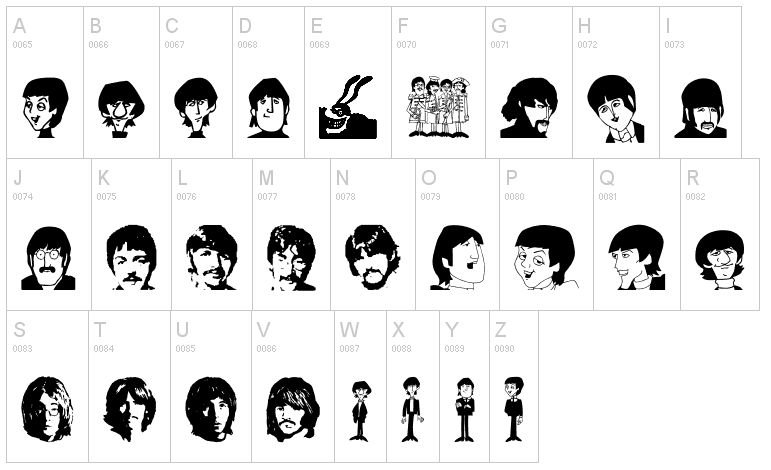 Tribute Clipart to the Beatles 
