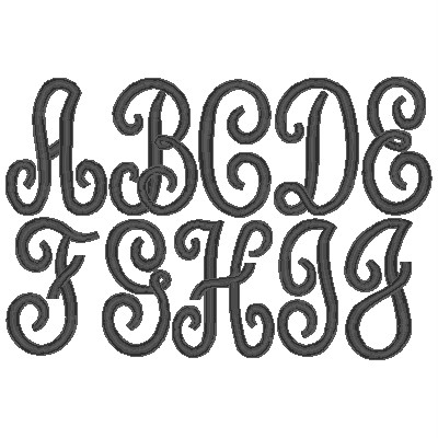Monogram Font Clipart