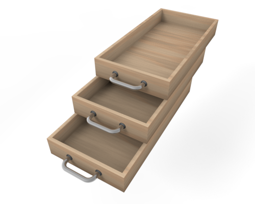 3 drawers
