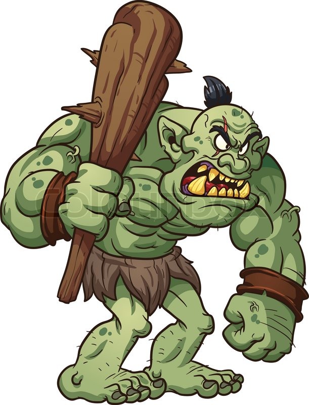 Scary Troll Clipart