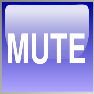 Blue Mute Button Clip Art