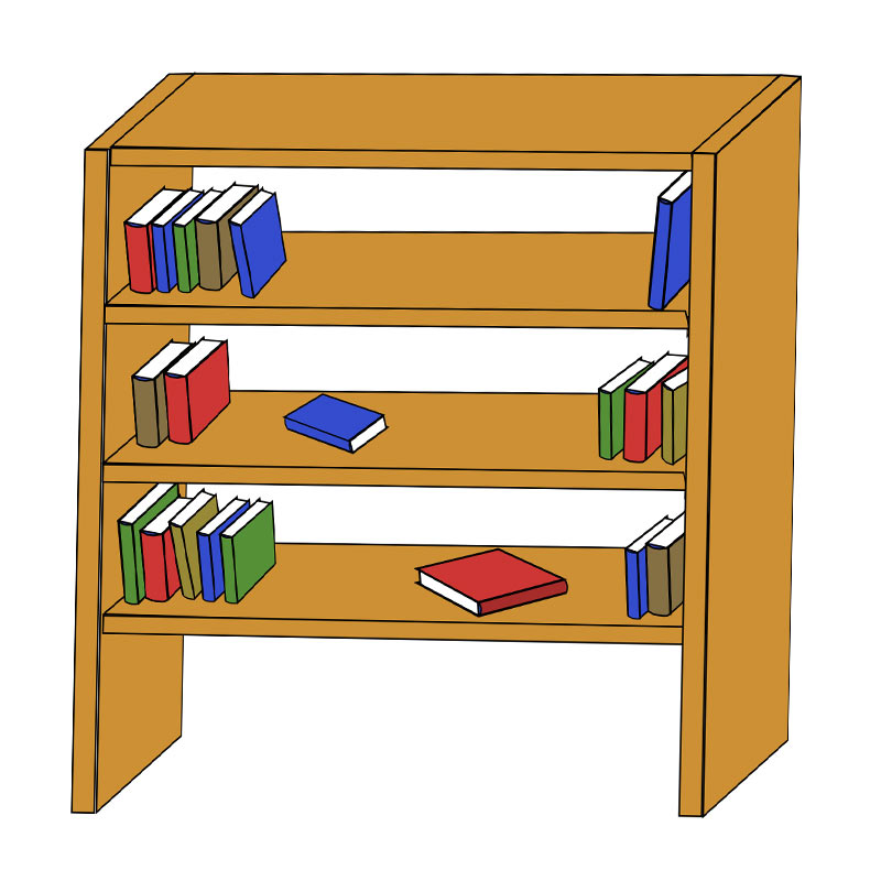 Clipart Bookshelf