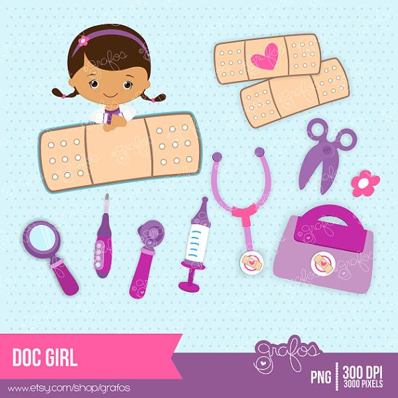 DOC GIRL , FRIENDS Digital Clipart Doc McStuffins / by grafos