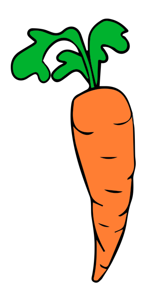 free black and white clipart carrot - photo #29
