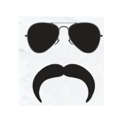 Aviator Mustache Silhouette