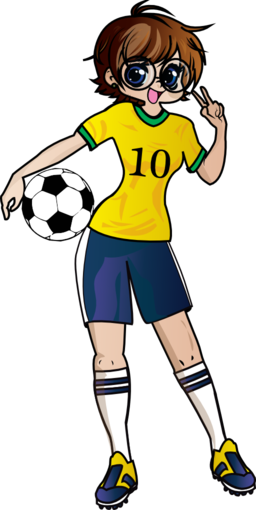 brazil football girl cartoon - Clip Art Library