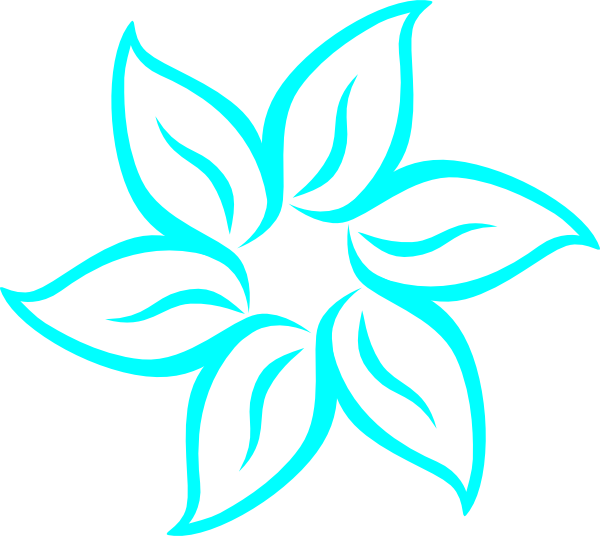 Aqua Lotus Flower Clip Art Vector Online Royalty Free