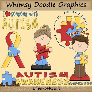 Autism Awareness by Clipart 4 Resale