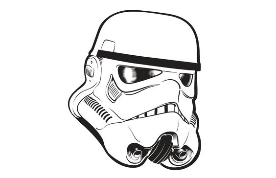 Stormtrooper Helmet Drawing Stormtrooper vector graphic