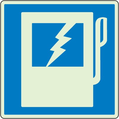Glowing Electric Panel Shutoff Sign
